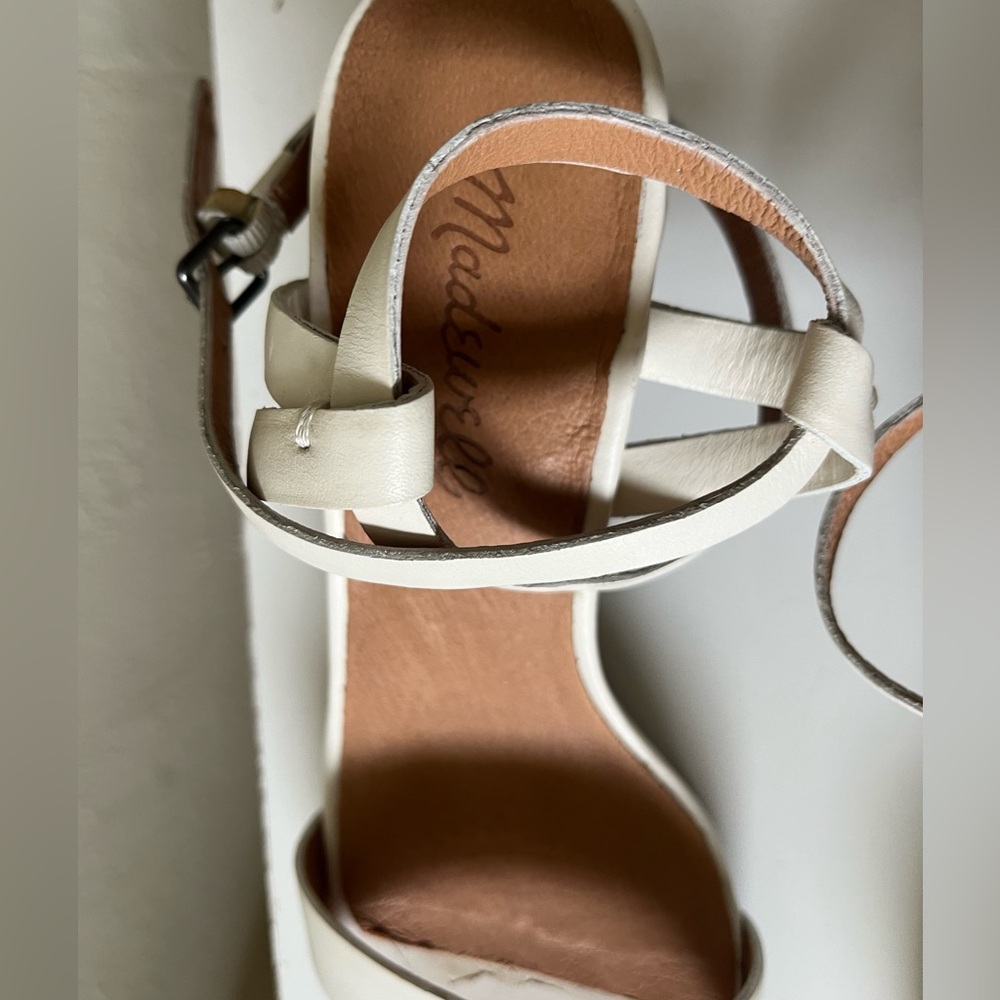 Madewell Elegant off White Block Heel Sandals size 7 - Picture 14 of 14